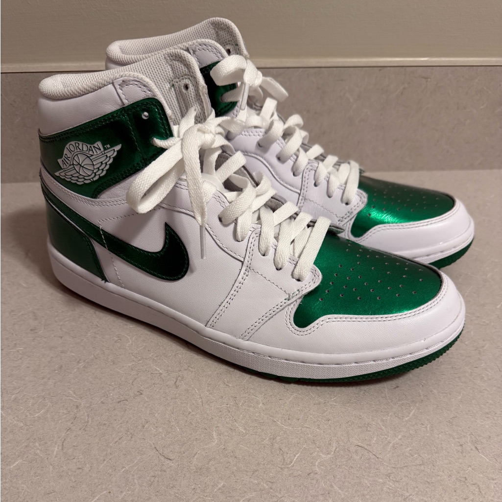 Bnw Nike Men’s Air Jordan 1 High G Golf Sneakers, Shoes, Metallic Green, Size 10